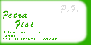 petra fisi business card